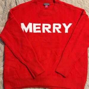 Vince Camuto Red Merry Sweater